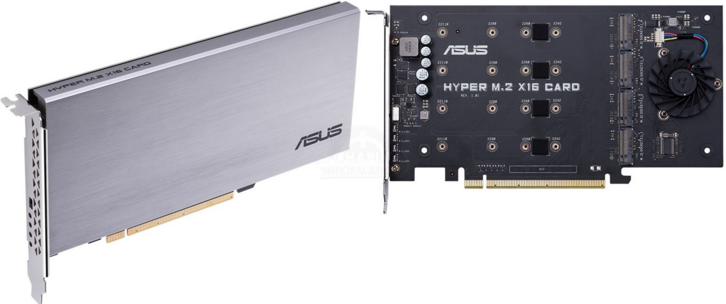 A Asus lança sua placa Hyper M.2 x16, até 4x M.2 SSDs em um slot PCIe 3.0 x16