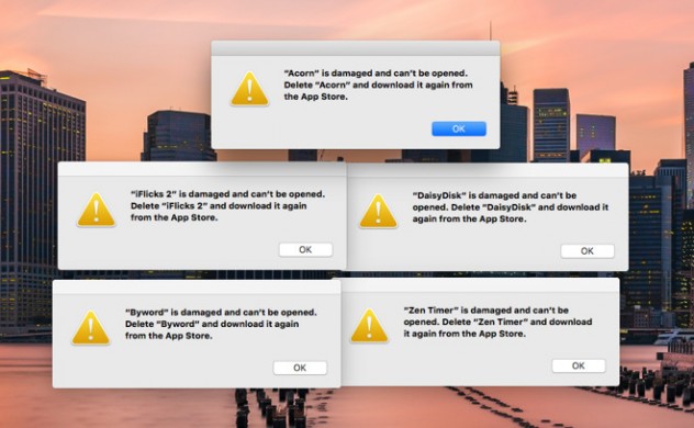 Erros com certificados de segurança na Mac App Store