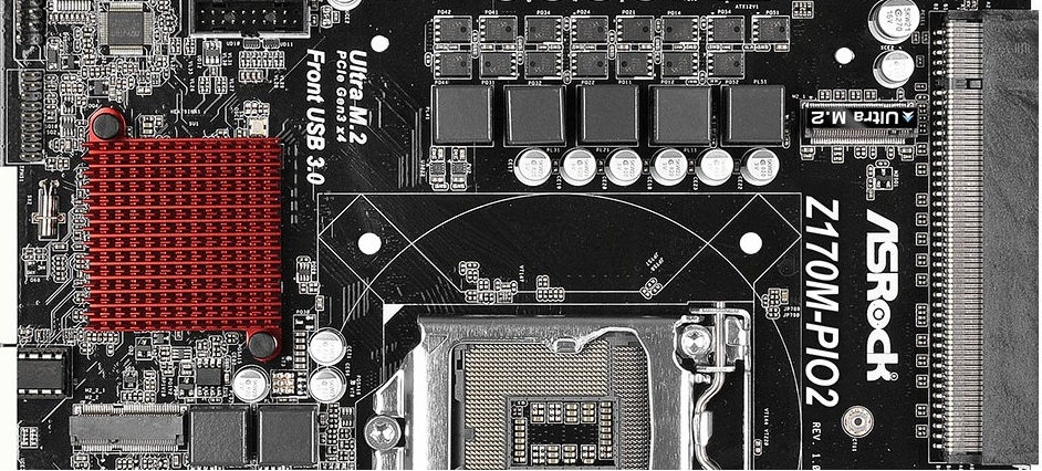 ASRock Z170M-PIO2: Placa-mãe com PCIe 3.0 x16 lateral