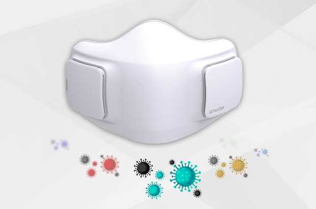 LG PuriCare Wearable Air Purifier, uma máscara eletrônica reutilizável que afirmam ajudá-lo a respirar melhor