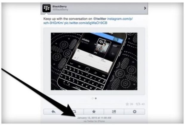 A conta oficial do Blackberry foi pega tweetando de um iPhone