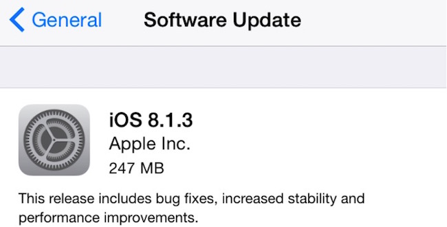 iOS 8.1.3 disponível com melhorias e correções de bugs